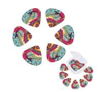 12 Pack Guitar Picks Personalized Guitar Plectrums with Organizer Storage Box Retro Colorful Roller Skates Guitar Pick Electric Guitar Picks Plectrum for Acoustic Guitar Bass Pick