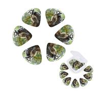 12 Pack Guitar Picks Personalized Guitar Plectrums with Organizer Storage Box Ringtailed Lemur Guitar Pick Bass Pick Plectrum for Acoustic Electric Guitar Pick (0.46mm, 0.71mm, 0.96mm)