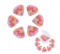 12 Pack Guitar Picks Personalized Guitar Plectrums with Organizer Storage Box yellow marble Guitar Pick Bass Pick Plectrum for Acoustic Electric Guitar Pick (0.46mm, 0.71mm, 0.96mm)