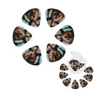 12 Pack Guitar Picks Personalized Guitar Plectrums with Organizer Storage Box Yorkie Puppy Guitar Pick Bass Pick Plectrum for Acoustic Electric Guitar Pick (0.46mm, 0.71mm, 0.96mm)