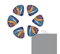12 Pack Guitar Picks Personalized Guitars Plectrums with Organizer Storage Box Aboriginal patterns Guitar Pick Bass Picks Plectrum for Acoustic Electric Guitars Pick (0.46mm, 0.71mm, 0.96mm)