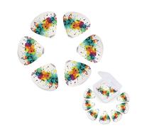 12 Pack Guitar Picks Personalized Guitars Plectrums with Organizer Storage Box Abstract Music Themed Guitar Pick Bass Picks Plectrum for Acoustic Electric Guitars Pick (0.46mm, 0.71mm, 0.96mm)