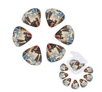 12 Pack Guitar Picks Personalized Guitars Plectrums with Organizer Storage Box big ben Guitar Pick Bass Picks Plectrum for Acoustic Electric Guitars Pick (0.46mm, 0.71mm, 0.96mm)