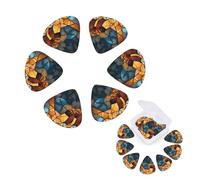 12 Pack Guitar Picks Personalized Guitars Plectrums with Organizer Storage Box Fragments Guitar Pick Bass Picks Plectrum for Acoustic Electric Guitars Pick (0.46mm, 0.71mm, 0.96mm)