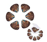 12 Pack Guitar Picks Personalized Guitars Plectrums with Organizer Storage Box Native American Dream Catcher Guitar Pick Bass Picks Plectrum for Acoustic Electric Guitars Pick (0.46mm, 0.71mm, 0.96mm)