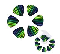 12 Pack Guitar Picks Personalized Guitars Plectrums with Organizer Storage Box Rainbow Neon Guitar Pick Bass Picks Plectrum for Acoustic Electric Guitars Pick (0.46mm, 0.71mm, 0.96mm)