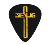 12 Pack Guitar Picks Plectrums Christian-Jesus-Cross-Flat,0.46 0.71 0.96mm Includes Thin Medium Heavy Thickness For Bass Electric Acoustic Guitars Ukulele