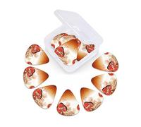 12 Pack Guitar Picks Plectrums romance love Bass Picks with Box Thin Medium Heavy Guitar Plectrums for Acoustic Electric Guitars Bass Ukulele Guitar Lovers Gift