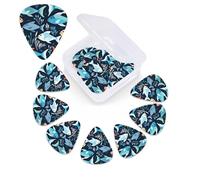 12 Pack Guitar Picks Plectrums with Organizer Storage Box, 0.46 0.96 0.71 mm Includes Thin Medium Heavy Thickness Fishes Pattern Personalized Bass