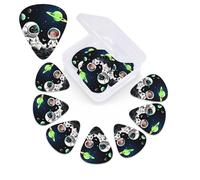 12 Pack Guitar Picks Plectrums with Organizer Storage Box Astronaut And Alien Guitar Pick Thin, Medium & Heavy Bass Picks for Electric Acoustic Ukulele Guitars Gift for Men Women