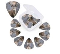12 Pack Guitar Picks Plectrums with Organizer Storage Box Camouflage Deer Guitar Pick Thin, Medium & Heavy Bass Picks for Electric Acoustic Ukulele Guitars Gift for Men Women