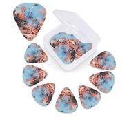 12 Pack Guitar Picks Plectrums with Organizer Storage Box Coral Reef Guitar Pick Thin, Medium & Heavy Bass Picks for Electric Acoustic Ukulele Guitars Gift for Men Women