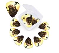 12 Pack Guitar Picks Plectrums with Organizer Storage Box Cute Couple Monkey Guitar Pick Thin, Medium & Heavy Bass Picks for Electric Acoustic Ukulele Guitars Gift for Men Women