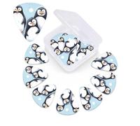 12 Pack Guitar Picks Plectrums with Organizer Storage Box Cute Penguins Guitar Pick Thin, Medium & Heavy Bass Picks for Electric Acoustic Ukulele Guitars Gift for Men Women