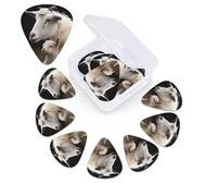 12 Pack Guitar Picks Plectrums with Organizer Storage Box Cute Sheep With Mother Guitar Pick Thin, Medium & Heavy Bass Picks for Electric Acoustic Ukulele Guitars Gift for Men Women
