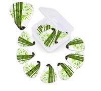 12 Pack Guitar Picks Plectrums with Organizer Storage Box Green Tree Guitar Pick Thin, Medium & Heavy Bass Picks for Electric Acoustic Ukulele Guitars Gift for Men Women