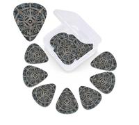 12 Pack Guitar Picks Plectrums with Organizer Storage Box Helm of Awe Guitar Pick Thin, Medium & Heavy Bass Picks for Electric Acoustic Ukulele Guitars Gift for Men Women