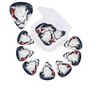 12 Pack Guitar Picks Plectrums with Organizer Storage Box Ice Hockey Art Guitar Pick Thin, Medium & Heavy Bass Picks for Electric Acoustic Ukulele Guitars Gift for Men Women