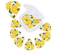 12 Pack Guitar Picks Plectrums with Organizer Storage Box Lemon Fruit Pattern Guitar Pick Thin, Medium & Heavy Bass Picks for Electric Acoustic Ukulele Guitars Gift for Men Women