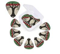 12 Pack Guitar Picks Plectrums with Organizer Storage Box Tree Palestinian Flag Guitar Pick Thin, Medium & Heavy Bass Picks for Electric Acoustic Ukulele Guitars Gift for Men Women