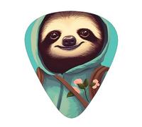 12 Pack Guitar Picks slothful student Print Plectrums With Organizer Storage Box Thin Medium Heavy, For Guitar Bass