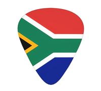12 Pack Guitar Picks South Africa flag Print Plectrums With Organizer Storage Box Thin Medium Heavy, For Guitar Bass