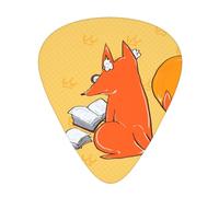 12 Pack Guitar Picks Sunflower seeds and foxes Print Plectrums With Organizer Storage Box Thin Medium Heavy, For Guitar Bass