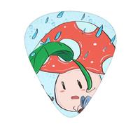 12 Pack Guitar Picks Sunflower seeds and mushroom Print Plectrums With Organizer Storage Box Thin Medium Heavy, For Guitar Bass