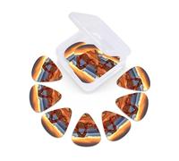 12 Pack Guitar Picks With Organizer Box Arches National Park Bass Picks Thin, Medium & Heavy 3 Different Thickness Celluloid Plectrums For Electric Acoustic Guitars Ukulele Bass, Guitar Gifts