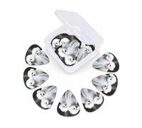 12 Pack Guitar Picks With Organizer Box Bichon Frise Bass Picks Thin, Medium & Heavy 3 Different Thickness Celluloid Plectrums For Electric Acoustic Guitars Ukulele Bass, Guitar Gifts
