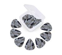 12 Pack Guitar Picks With Organizer Box Black Crow Birds Bass Picks Thin, Medium & Heavy 3 Different Thickness Celluloid Plectrums For Electric Acoustic Guitars Ukulele Bass, Guitar Gifts