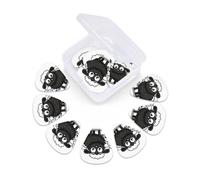 12 Pack Guitar Picks With Organizer Box Cartoon Black White Sheep Bass Picks Thin, Medium & Heavy 3 Different Thickness Celluloid Plectrums For Electric Acoustic Guitars Ukulele Bass, Guitar Gifts
