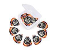 12 Pack Guitar Picks With Organizer Box Dart Board Bass Picks Thin, Medium & Heavy 3 Different Thickness Celluloid Plectrums For Electric Acoustic Guitars Ukulele Bass, Guitar Gifts