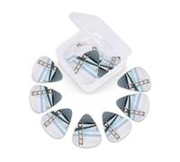 12 Pack Guitar Picks With Organizer Box Mackinac Suspension Bridge Bass Picks Thin, Medium & Heavy 3 Different Thickness Celluloid Plectrums For Electric Acoustic Guitars Ukulele Bass, Guitar Gifts