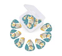 12 Pack Guitar Picks With Organizer Box Many Bubbles And A Cat Bass Picks Thin, Medium & Heavy 3 Different Thickness Celluloid Plectrums For Electric Acoustic Guitars Ukulele Bass, Guitar Gifts