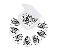 12 Pack Guitar Picks With Organizer Box Music Note Bass Picks Thin, Medium & Heavy 3 Different Thickness Celluloid Plectrums For Electric Acoustic Guitars Ukulele Bass, Guitar Gifts