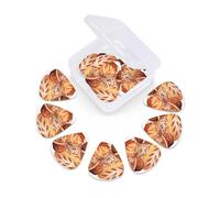 12 Pack Guitar Picks With Organizer Box Painted Bread Bass Picks Thin, Medium & Heavy 3 Different Thickness Celluloid Plectrums For Electric Acoustic Guitars Ukulele Bass, Guitar Gifts