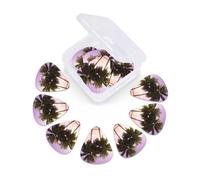 12 Pack Guitar Picks With Organizer Box Tropical Tree Pink Bass Picks Thin, Medium & Heavy 3 Different Thickness Celluloid Plectrums For Electric Acoustic Guitars Ukulele Bass, Guitar Gifts