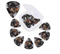 12 Pack Guitar Picks with Organizer Storage Box, 0.46mm, 0.71mm, 0.96mm Thin Medium Heavy Bass Plectrum, Yorkie Puppy Guitar Picks for Acoustic Ukulele Guitar Accessories