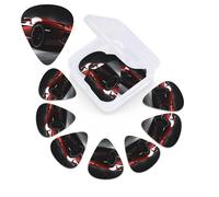 12 Pack Guitar Picks with Organizer Storage Box, 0.46mm, 0.71mm, 0.96mm Thin Medium Heavy Bass Plectrum, Speed Sport Car Guitar Picks for Acoustic Ukulele Guitar Accessories