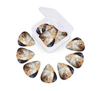 12 Pack Guitar Picks with Organizer Storage Box 3 Different Thickness Cats Animal Guitar Picks Plectrums for Bass Electric Acoustic Christmas Gifts Includes 0.46mm, 0.71mm, 0.96mm