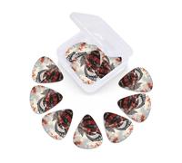 12 Pack Guitar Picks with Organizer Storage Box 3 Different Thickness Decker Bus Guitar Picks Plectrums for Bass Electric Acoustic Christmas Gifts Includes 0.46mm, 0.71mm, 0.96mm