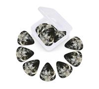 12 Pack Guitar Picks with Organizer Storage Box 3 Different Thickness Lone Wolf Guitar Picks Plectrums for Bass Electric Acoustic Christmas Gifts Includes 0.46mm, 0.71mm, 0.96mm