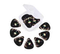 12 Pack Guitar Picks with Organizer Storage Box 3 Different Thickness Vinyl Records Guitar Picks Plectrums for Bass Electric Acoustic Christmas Gifts Includes 0.46mm, 0.71mm, 0.96mm
