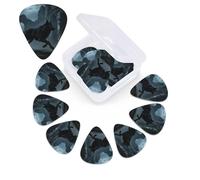12 Pack Guitar Picks with Organizer Storage Box,Thin, Medium & Heavy 3 Different Thickness Guitar Pick Moon Wolf Theme Bass Plectrums for Ukulele Acoustic Guitar Accessories