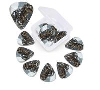 12 Pack Guitar Picks with Organizer Storage Box,Thin, Medium & Heavy 3 Different Thickness Guitar Pick A Mechanical Dinosaur in a Ruined City Bass Plectrums for Ukulele Acoustic Guitar Accessories