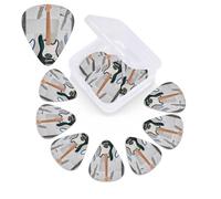 12 Pack Guitar Picks with Organizer Storage Box,Thin, Medium & Heavy 3 Different Thickness Guitar Pick Guitar Bass Music Musical Instruments Bass Plectrums for Ukulele Acoustic Guitar Accessories