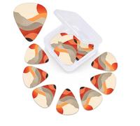 12 Pack Guitar Picks with Organizer Storage Box,Thin, Medium & Heavy 3 Different Thickness Guitar Pick Retro Images Bass Plectrums for Ukulele Acoustic Guitar Accessories