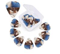 12 Pack Guitar Picks with Organizer Storage Box,Thin, Medium & Heavy 3 Different Thickness Guitar Pick Dachshund Bass Plectrums for Ukulele Acoustic Guitar Accessories