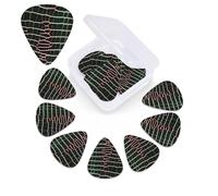 12 Pack Guitar Picks with Organizer Storage Box,Thin, Medium & Heavy 3 Different Thickness Guitar Pick Crocodile Skin Bass Plectrums for Ukulele Acoustic Guitar Accessories